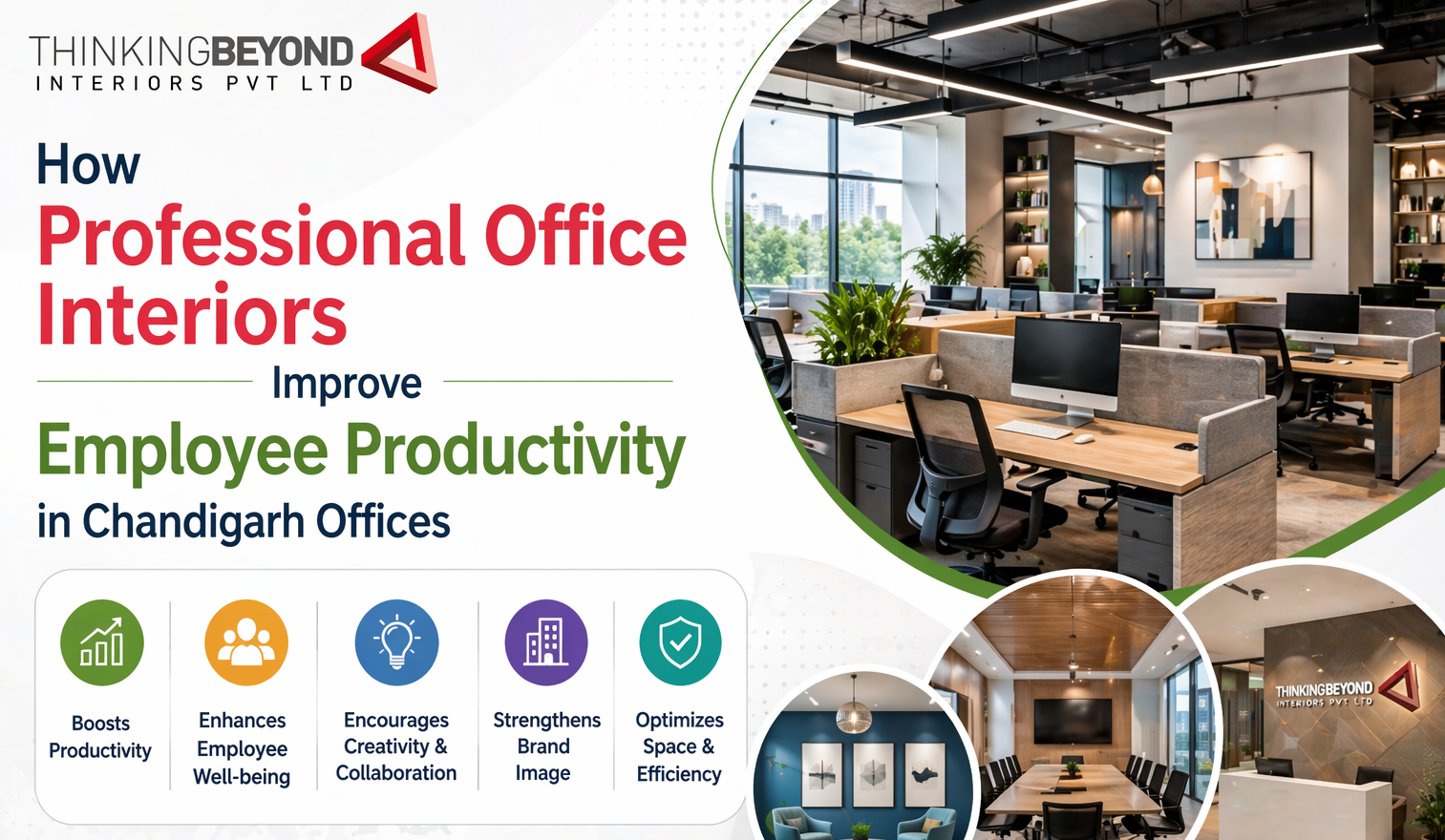 How Professional Office Interiors Improve Employee Productivity in Chandigarh Offices Interior Designer in Chandigarh